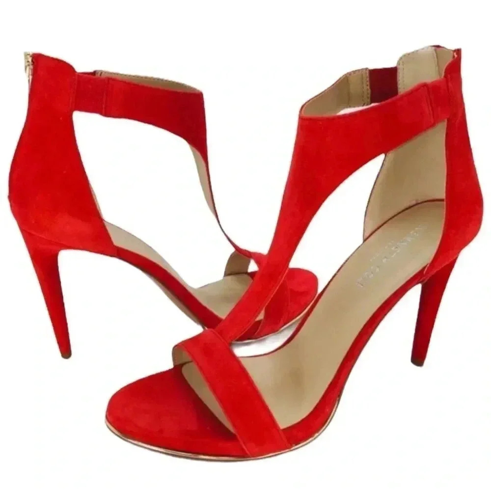 Kenneth Cole New York Brooke Red Suede Womens Pumps Size 8.5M - Picture 10 of 10